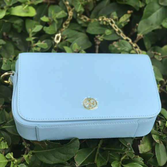 Tory Burch Handbags - TORY BURCH Robinson Chain Strap CROSSBODY Blue